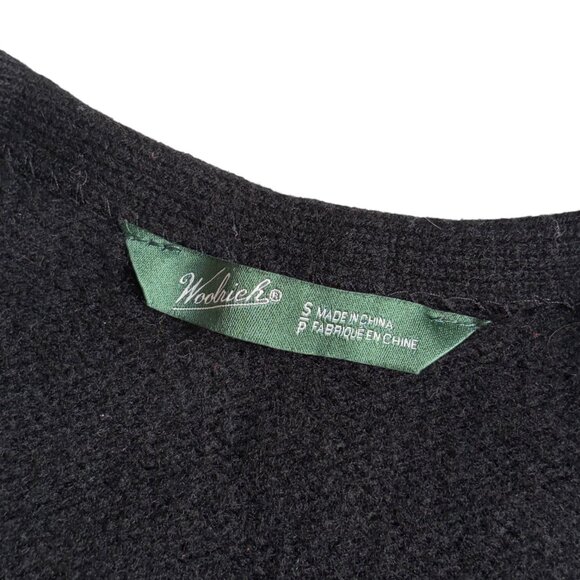 Woolrich Lambswool Full Zip Cardigan Sweater (Black) - Size Small - Picture 3 of 7